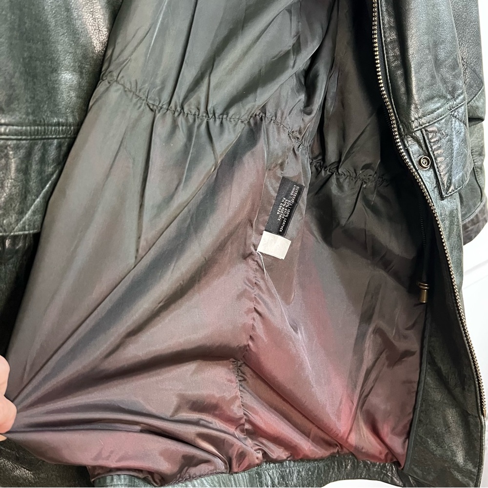 Vintage 1985 Wilsons Leather | Dark Green Parka Jacket | Men’s L (23” Chest) VTG - Picture 13 of 13